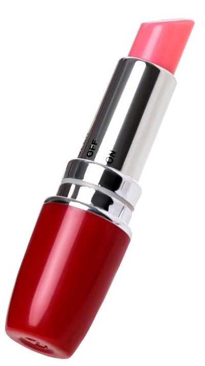 Красный мини-вибратор в форме губной помады Lipstick Vibe A-toys 