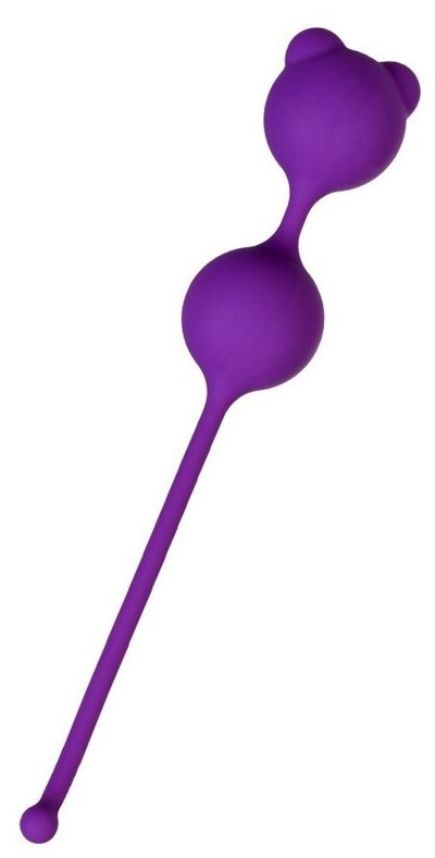 Фиолетовые вагинальные шарики A-Toys с ушками (фиолетовый) 