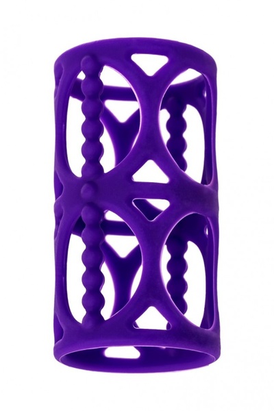 Фиолетовая насадка-сетка на член A-toys (фиолетовый) 