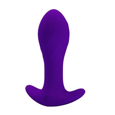 Фиолетовая анальная втулка с вибрацией - 10,5 см. Baile (фиолетовый) 