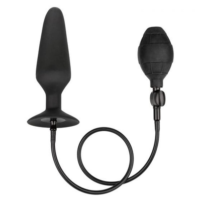 Черная расширяющаяся анальная пробка XL Silicone Inflatable Plug - 16 см. California Exotic Novelties (черный) 