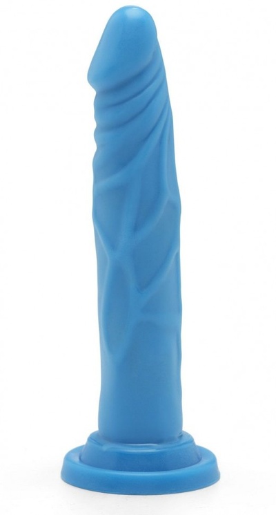 Голубой фаллоимитатор на присоске Happy Dicks Dong 7.5 inch - 19 см. Toy Joy 