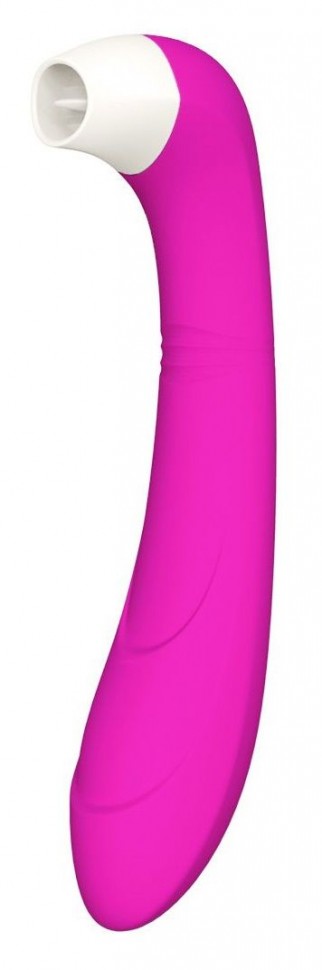 Розовый клиторальный стимулятор Snello с функцией вибратора - 19,6 см. САТИСФАКЕР 