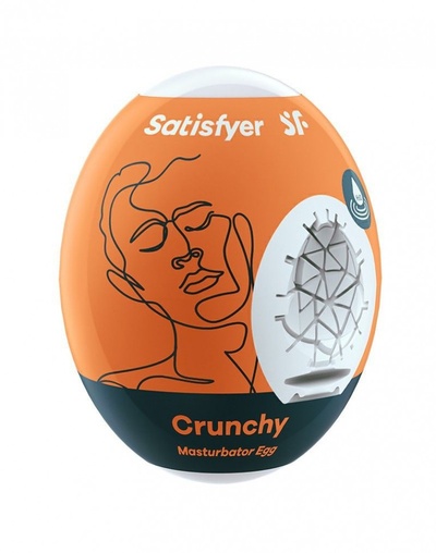 Мастурбатор-яйцо Satisfyer Crunchy Mini Masturbator (белый) 