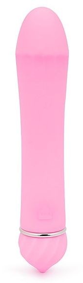 Розовый гладкий вибратор с 11 режимами вибрации - 11,5 см. A-LOVING 