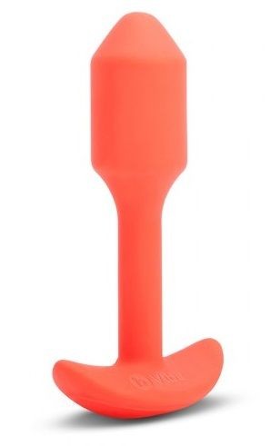 Оранжевая вибропробка для ношения B-vibe Snug Plug 1 - 10 см. (оранжевый) 