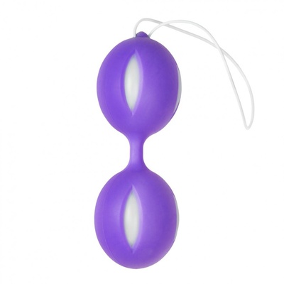 Фиолетовые вагинальные шарики Wiggle Duo Easy toys (фиолетовый) 