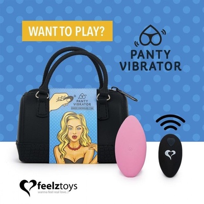 Розовый вибромассажер в трусики с пультом ДУ Panty Vibe Remote Controlled Vibrator FeelzToys 
