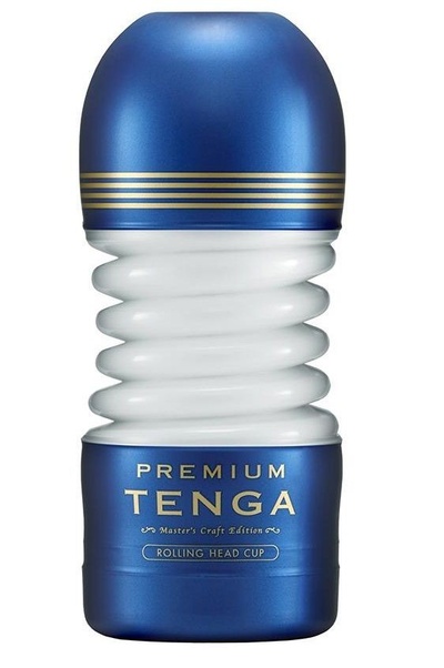 Мастурбатор TENGA Premium Rolling Head Cup (синий) 