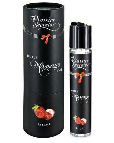 Массажное масло с ароматом личи Huile de Massage Gourmande Litchi - 59 мл. Plaisir Secret 