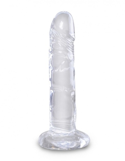 Прозрачный фаллоимитатор King Cock Clear 6 Cock - 18,4 см. PipeDream 