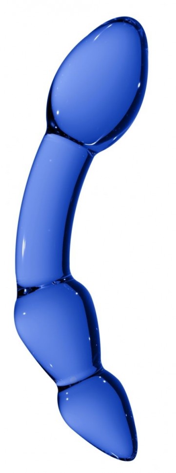 Синий стеклянный стимулятор Superior - 18 см. Shots Media BV 