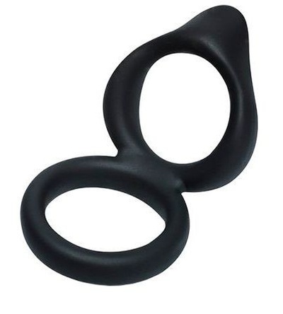 Двойное эрекционное кольцо на пенис Levett Victor (черный) 