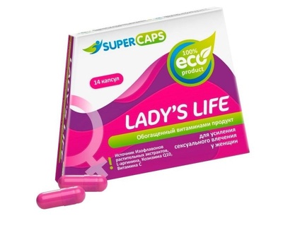 Возбуждающие капсулы Ladys Life - 14 капсул (0,35 гр.) Biological Technology Co. 