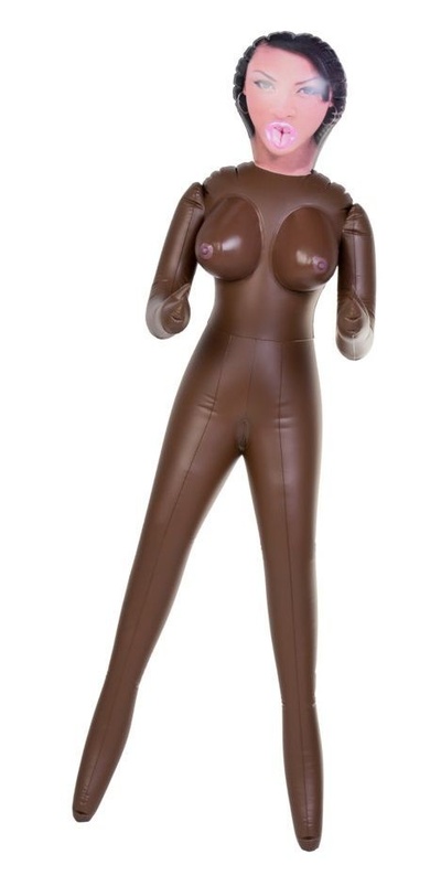 Чернокожая секс-кукла MICHELLE с 3 отверстиями TOYFA (коричневый) 