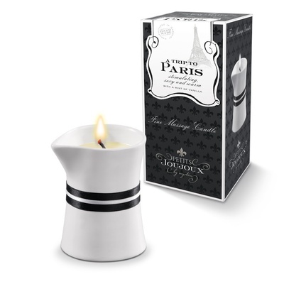 Массажное масло в виде малой свечи Petits Joujoux Paris с ароматом ванили и сандалового дерева Mystim 