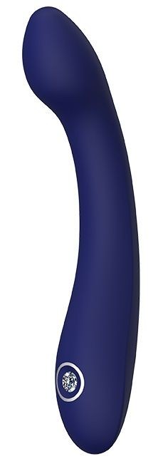 Синий изогнутый вибромассажер HYBRIS - 21 см. Dream Toys 