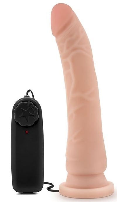 Телесный вибратор 8.5 Inch Vibrating Realistic Cock With Suction Cup - 21,6 см. Blush Novelties 