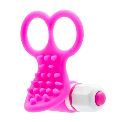 Розовый вибростимулятор с петлями для пальцев SEE YOU FINGERING PINK Dream Toys 