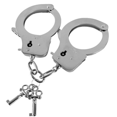 Наручники из листового металла с ключами Metal Handcuffs Blush Novelties (серебристый) 