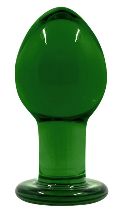 Зеленая стеклянная анальная пробка Crystal Medium - 7,5 см. NS Novelties (зеленый) 