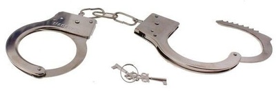 Серебристые металлические наручники с ключиками Сима-Ленд (серебристый) 