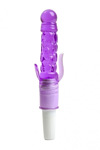 Фиолетовый вибратор с дополнительными отростками - 21 см. 4sexdream 