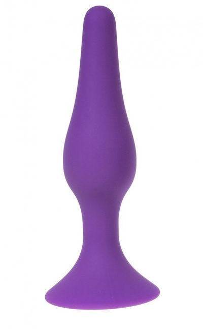 Фиолетовая силиконовая анальная пробка размера XL - 15 см. OYO (фиолетовый) 