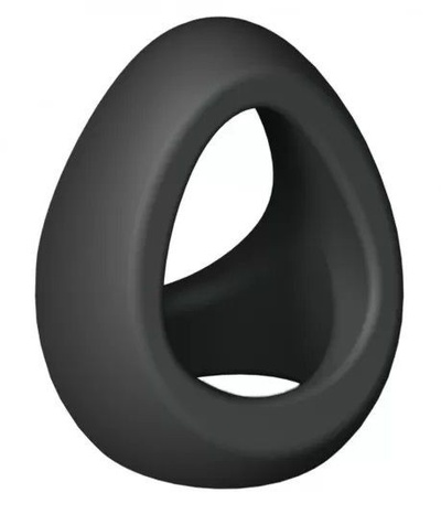 Черное фигурное эрекционное кольцо Flux Ring Love to Love (черный) 