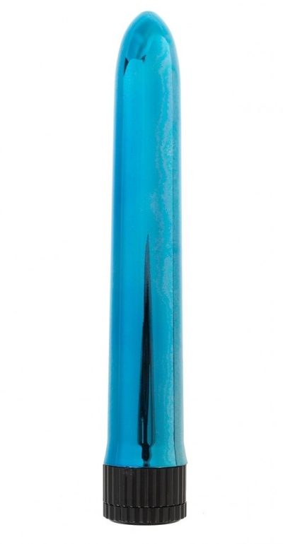 Голубой классический вибратор - 18 см. OYO 