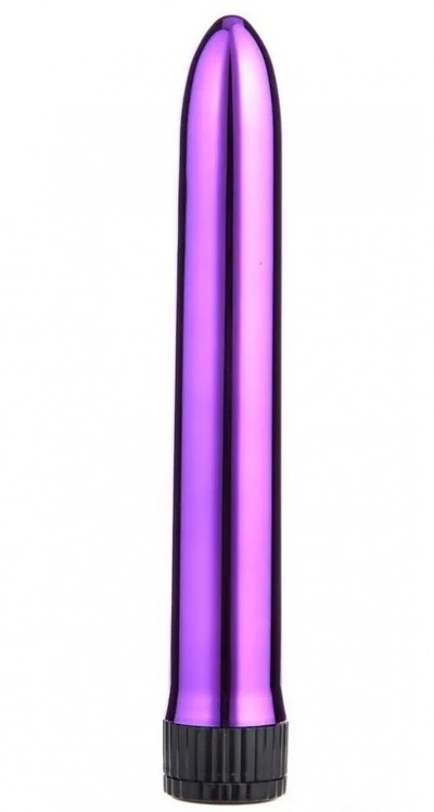 Фиолетовый классический вибратор - 18 см. OYO 