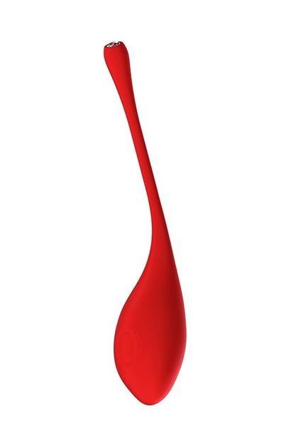 Красный вагинальный шарик METIS на шнурке с кристаллом Dream Toys 