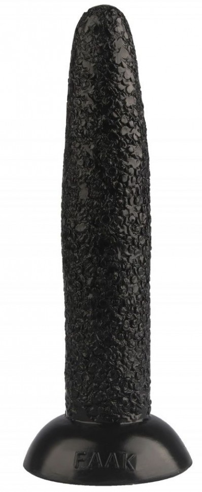 Черный гладкий анальный стимулятор - 23 см. Джага Джага 