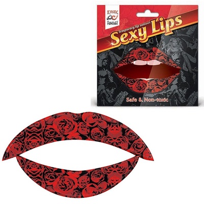 Lip Tattoo Алая роза Erotic Fantasy (красный с черным) 