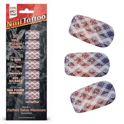 Набор лаковых полосок для ногтей Блестящий градиент Nail Foil Erotic Fantasy (серый) 