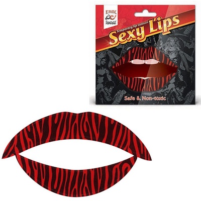 Lip Tattoo Тигровый красный Erotic Fantasy (черный с красным) 