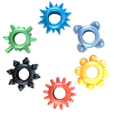 Набор из 6 разноцветных эрекционных колец Toyfa Basic (разноцветный) 