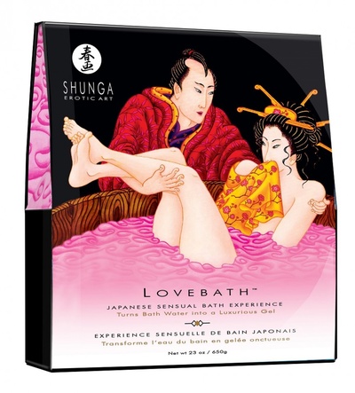 Соль для ванны Lovebath Dragon Fruit, превращающая воду в гель - 650 гр. Shunga 