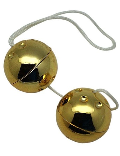 Золотистые шарики со смещённым центром тяжести Eroticon (золотистый) 