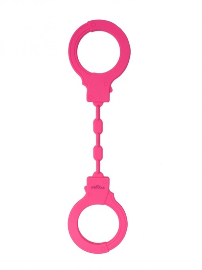 Розовые силиконовые наручники Le Frivole (розовый) 