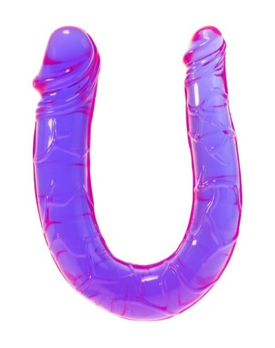 Фиолетовый U-образный фаллоимитатор Mini Double Dong - 30 см. Me You Us 