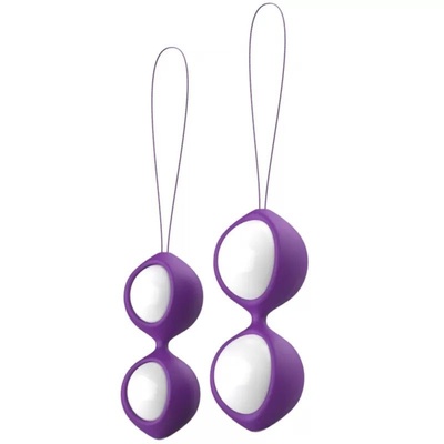 Фиолетово-белые вагинальные шарики Bfit Classic B Swish (фиолетовый с белым) 