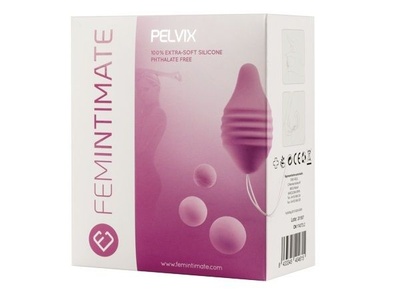 Набор для интимных тренировок Pelvix Concept: контейнер и 3 шарика Adrien Lastic (розовый) 