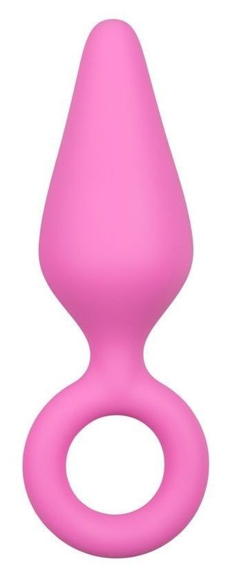 Розовая анальная пробка Pointy Plug - 12 см. Easy toys (розовый) 