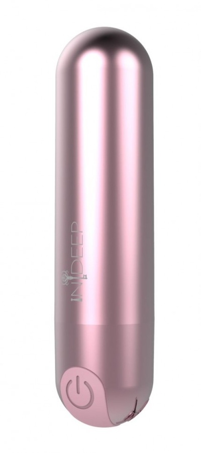 Розовая перезаряжаемая вибропуля Clio - 7,6 см. Indeep (розовый) 