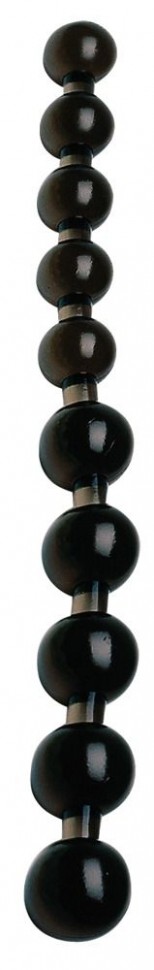 Чёрные анальные бусы Anal Pearls Black - 27,5 см. Orion (черный) 
