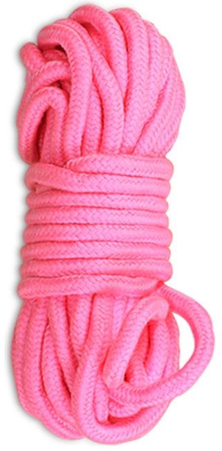 Розовая верёвка для любовных игр - 10 м. LoveToy (розовый) 