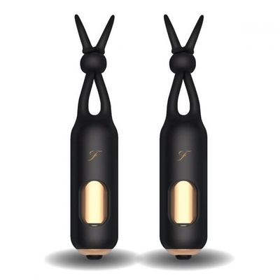 Черные вибростимуляторы для массажа сосков Vibrating Nipple Stimulators Fredericks Of Hollywood (черный) 