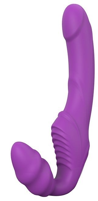 Фиолетовый безремневой вибрострапон DOUBLE DIPPER Dream Toys 