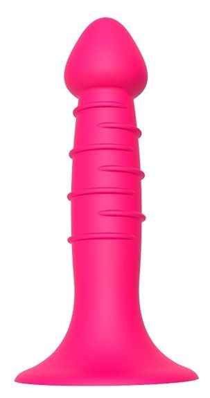 Розовая анальная пробка-фаллос SPIRAL PLUG - 13,5 см. Dream Toys (розовый) 